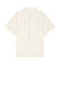 view 2 of 5 Franca Cotton Blend Raffia Jacquard Short Sleeve Shirt in Ivory