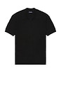 view 4 of 4 Rino Jacquard Knit Polo in Black