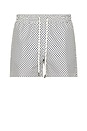 view 1 of 4 Rio Swim Short in Ivory & Charcoal Blue
