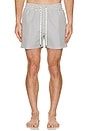 view 4 of 4 Rio Swim Short in Ivory & Charcoal Blue