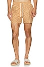view 3 of 4 Rio Swim Short Lotus Print in Almond & Ivory