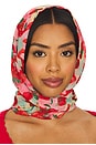 view 1 of 3 Ambrosia Print Headscarf in Red