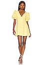 view 1 of 3 Natalia Puff Sleeve Mini Dress in Yellow