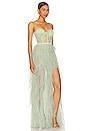 view 2 of 3 X Revolve Bustier Gown In Sage in Sage