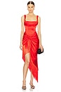 view 1 of 3 Anisa Asymmetrical Dress in Red