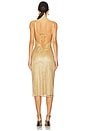 view 3 of 4 Glitter Grid Midi Dress in Gold