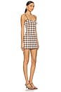 view 2 of 4 Gingham Knit Mini Dress in Brown