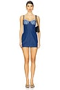 view 1 of 3 Denim Hearts Slip Dress in Blue