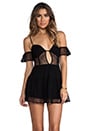 view 1 of 6 Iris Off The Shoulder Lace Mini Dress in Black