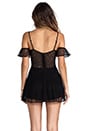 view 3 of 6 Iris Off The Shoulder Lace Mini Dress in Black