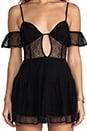 view 5 of 6 Iris Off The Shoulder Lace Mini Dress in Black