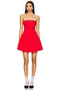 view 1 of 3 Lipstick Denim Mini Dress in Red