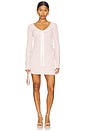 view 1 of 3 Chenille Cable Knit Mini Dress in Pink