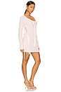 view 2 of 3 Chenille Cable Knit Mini Dress in Pink