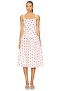 view 1 of 3 Red Dot Midi Dress in White