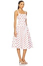 view 2 of 3 Red Dot Midi Dress in White