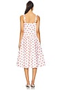 view 3 of 3 Red Dot Midi Dress in White