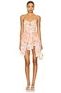 view 1 of 3 Elea Asymmetrical Mini Dress in Peach