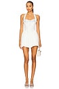 view 1 of 4 Tea Time Poplin Bustier Mini Dress in White