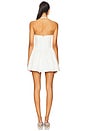 view 3 of 4 Tea Time Poplin Bustier Mini Dress in White