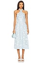 view 1 of 3 Claudette Gingham Midi Dress in Blue