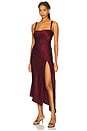 view 3 of 4 Carla Jacquard Midi Dress in Burgundy