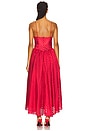 view 3 of 4 Burnout Stripe Maxi Dress in Red