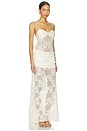 view 2 of 4 Corded Lace Silk Jacquard Maxi Dress in Cream