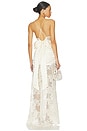 view 3 of 4 Corded Lace Silk Jacquard Maxi Dress in Cream