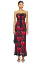 view 1 of 3 Dark Romance Maxi Dress in Red
