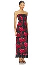 view 2 of 3 Dark Romance Maxi Dress in Red