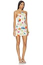 view 2 of 3 Tropical Bloom Mini Dress in White