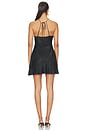 view 3 of 4 ROBE COURTE ADRIFT SATIN HALTER in Black