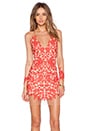 view 1 of 4 Luau Mini Dress in Red & Nude