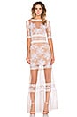 view 1 of 3 Desert Nights Maxi Dress in White & Nude