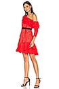 view 2 of 4 VESTIDO DE VOLANTES CON HOMBRO DESCUBIERTO CHIANTI in Red Hot