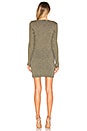 view 3 of 4 Sparkle Knit Metallic Long Sleeve Dress in Metallic Quartz