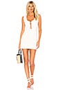 view 1 of 3 Charlotte Eyelet Lace Up Mini Dress in White Heart