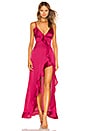 view 1 of 3 Isabella Ruffled Maxi Dress in Fuchsia