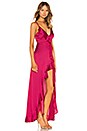 view 2 of 3 Isabella Ruffled Maxi Dress in Fuchsia