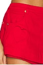 view 6 of 6 Lipstick Denim Mini Skort in Red