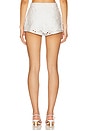 view 4 of 6 Daisy Eyelet Denim Skort in White