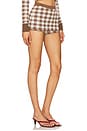 view 2 of 6 Gingham Knit Skort in Brown