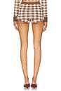 view 4 of 6 Gingham Knit Skort in Brown