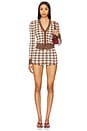 view 5 of 6 Gingham Knit Skort in Brown