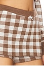 view 6 of 6 Gingham Knit Skort in Brown
