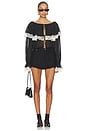 view 5 of 6 Daisy Eyelet Denim Skort in Black