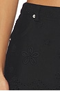 view 6 of 6 Daisy Eyelet Denim Skort in Black