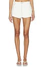 view 1 of 6 Agnes Denim Skort in White