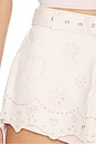 view 6 of 6 Heart Eyelet Denim Short in Pink